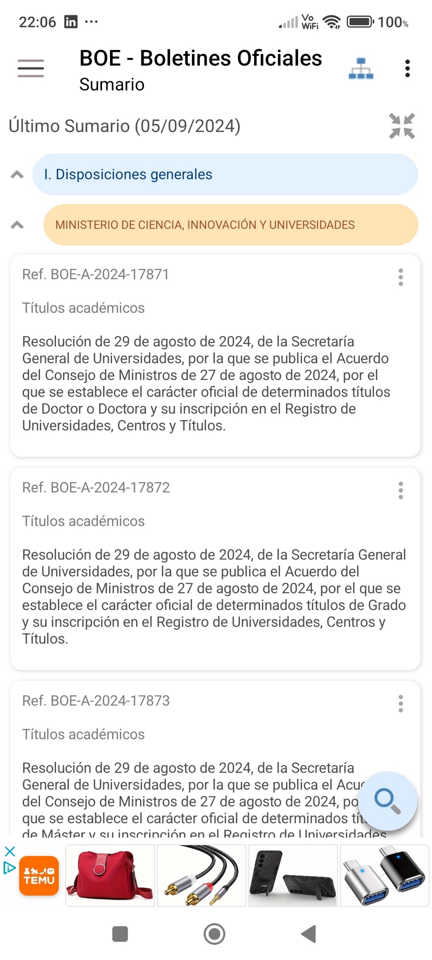 Sumario BOE